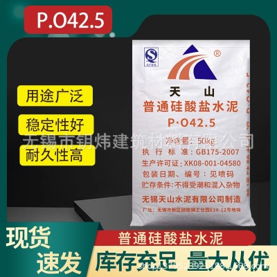 硅酸盐水泥po42.5大学试验425天山水泥修补漏洞快干硬早强袋装