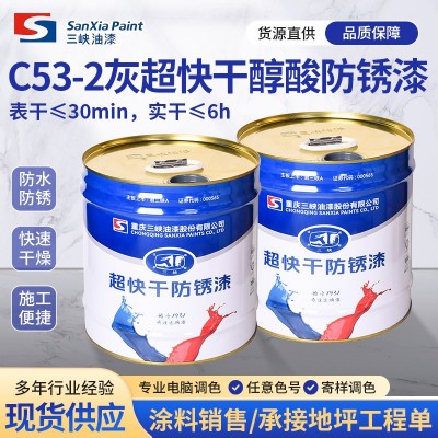 重庆三峡工业油漆灰超快干醇酸防锈漆金属翻新防腐防锈漆涂料批发