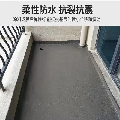 JS聚合物水泥基防水涂料黑豹 屋顶外墙防水补漏材料 高弹性